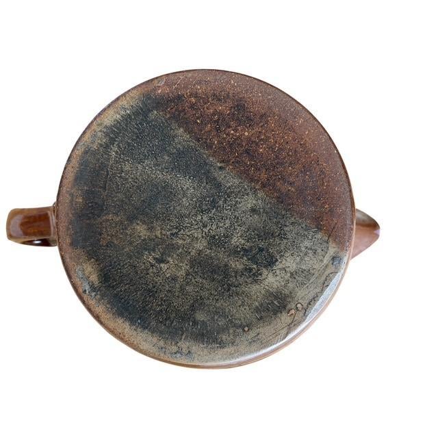 1910s 1910s European Clay Stoneware Ceramic Pitcher Water For Sale - Image 5 of 5