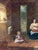 British Artist, Victorian Cottage Interior with Mother and Children, 1860-1870, Oil on Canvas For Sale - Image 9 of 18