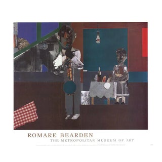 1981 Romare Bearden 'The Woodshed' Multicolor,Brown,Red,Blue,Gray USA Offset Lithograph For Sale