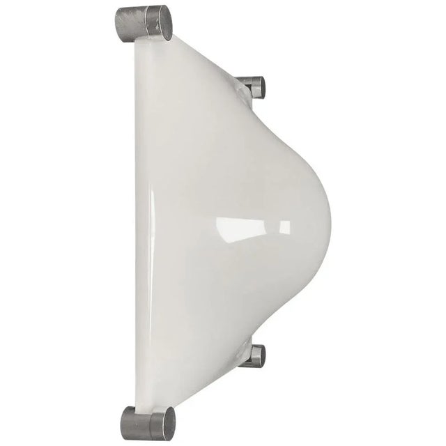 Metal Mid-Century Italian White Acrylic Glass Bubble Lamp Wall Light by Elio Martinelli for Martinelli Luce, 1960s For Sale - Image 7 of 7