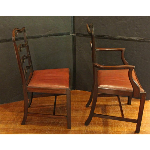 Late 19th Century Circa 1880-1900 Georgian Style Set of 8 Dining Chairs For Sale - Image 5 of 8