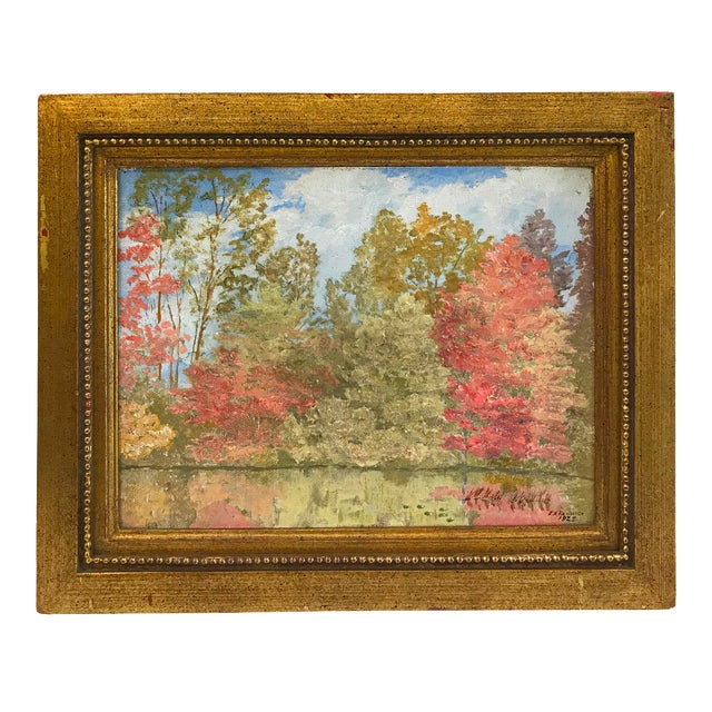 E. A. Renwick Landscape Painting 1928 Chairish