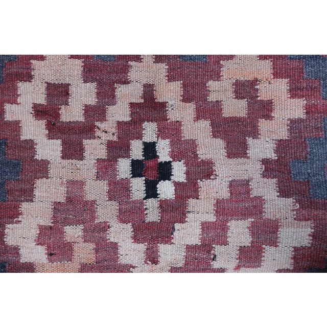 1970s 1970s Earthtone Handwoven Vintage Afghan Maimana Kilim For Sale - Image 5 of 8