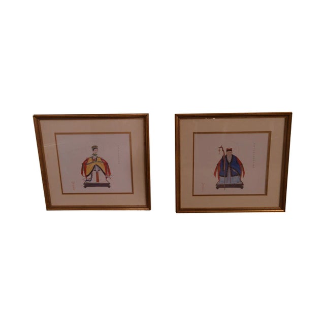 Vintage Chinese Ancestor Portrait Prints - A Pair For Sale - Image 13 of 13