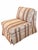 Cream 1990s Ethan Allen Rose & Cream Striped Damask-Style Skirted Slipper Chair For Sale - Image 8 of 15