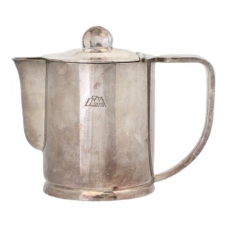 Early 20th Century Art Deco Swiss Hotelware Coffee Pot For Sale