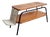 Vintage Coffee Table with Magazine Rack in Steel and Beech Wood, 1950s For Sale