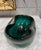 MCM Murano attributed green and black cased glass ashtray or catchall. Elegant sculptural organic form with pinched sides....