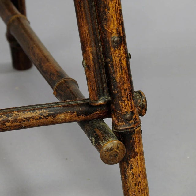 Asian Inspired Set of Bamboo Furniture, 1930s, Set of 3 For Sale - Image 10 of 13
