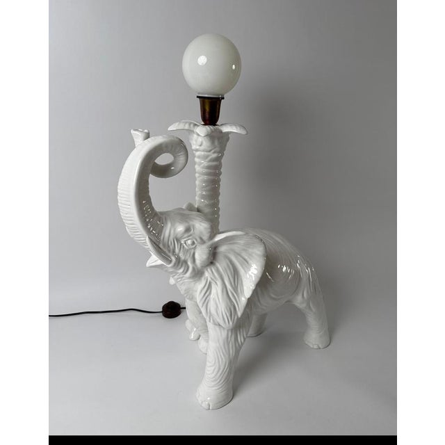 Hollywood Regency The White Elephant Table or Floor Lamp, Italy, 1970s For Sale - Image 3 of 18