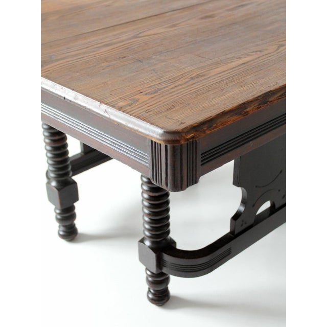 Antique Jacobean Revival Barley Twist Square Table For Sale - Image 18 of 18