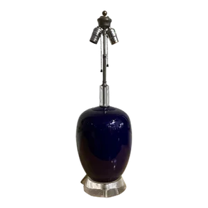 Antique Chinese Cobalt Blue Ginger Jar Now a Designer Lamp