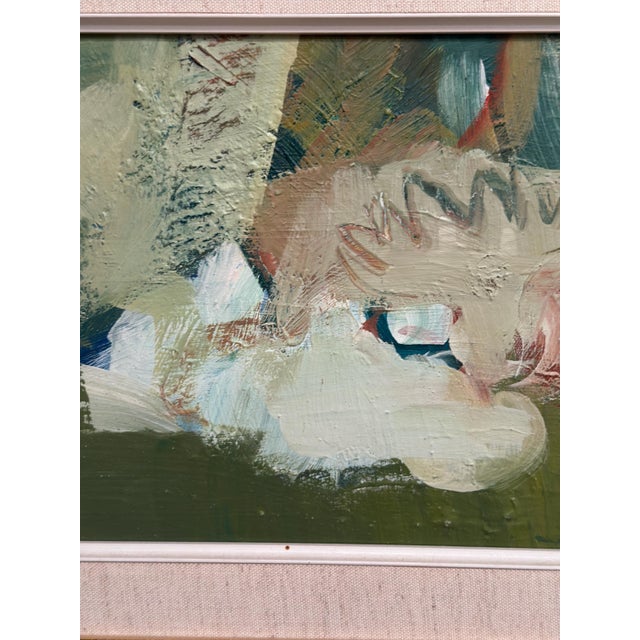 Ragnar Godin, Composition in Green, 1975, Oil on Panel, Framed For Sale - Image 14 of 16