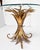 Metal Italian Wheat Sheaf Low Table of Gilt Metal With Round Top of Glass For Sale - Image 7 of 9