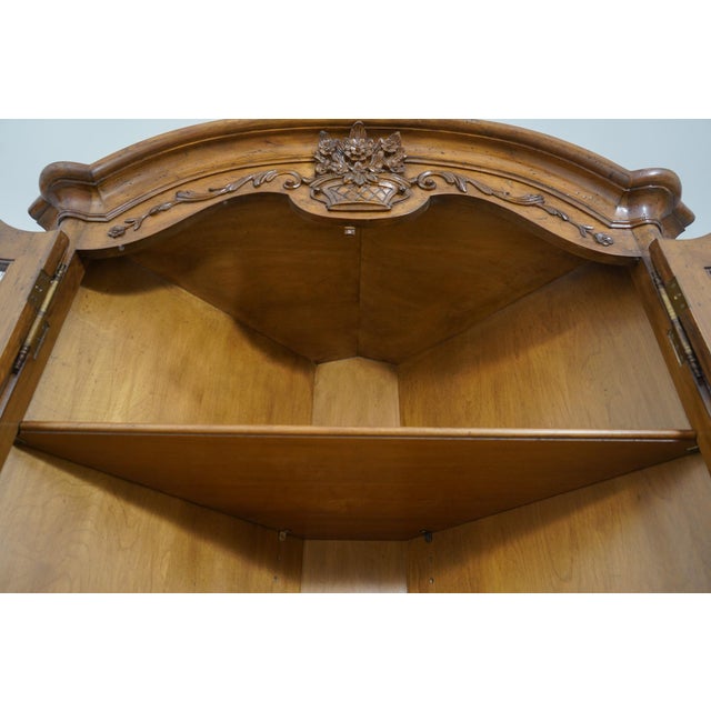 Don Ruseau Don Rousseau Attributed Country French Walnut Corner Cabinet For Sale - Image 4 of 15