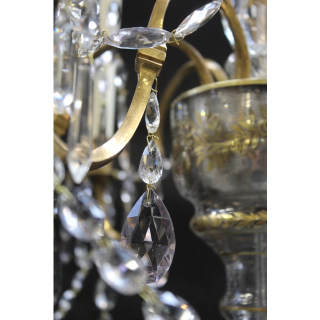 Neoclassical Chandelier in Bronze and Crystal For Sale - Image 18 of 18