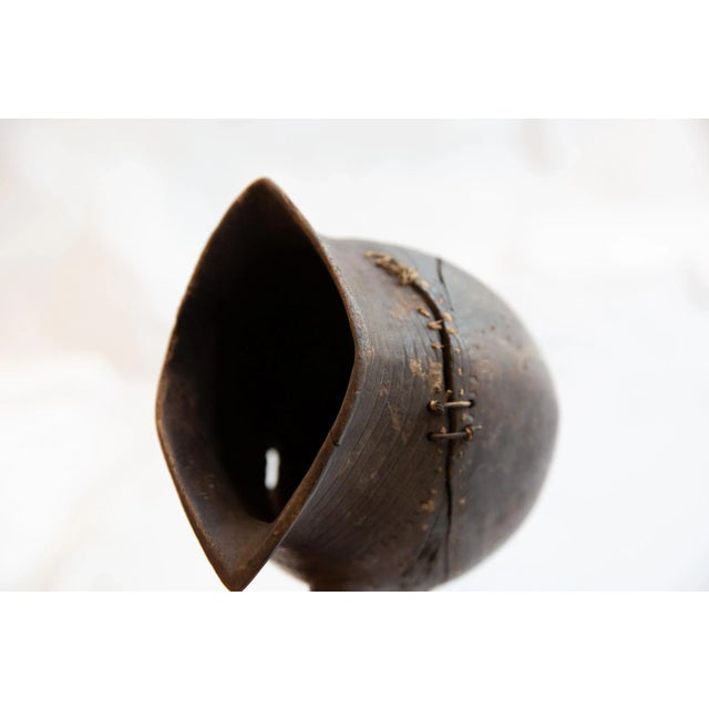 1940s Vintage African Wooden Pitcher For Sale - Image 5 of 10