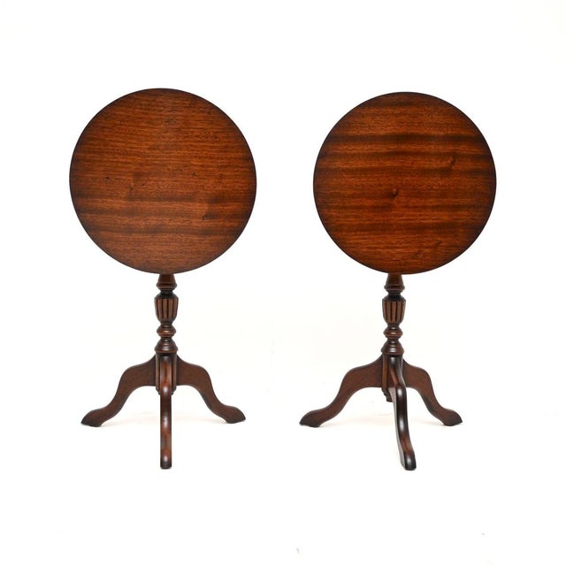 Antique Georgian Wine Tables, 1950, Set of 2 For Sale - Image 3 of 11