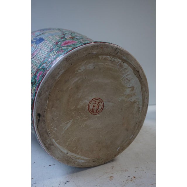 Large Art Deco Oriental Ceramic Baluster Vase, 1940s For Sale - Image 11 of 15