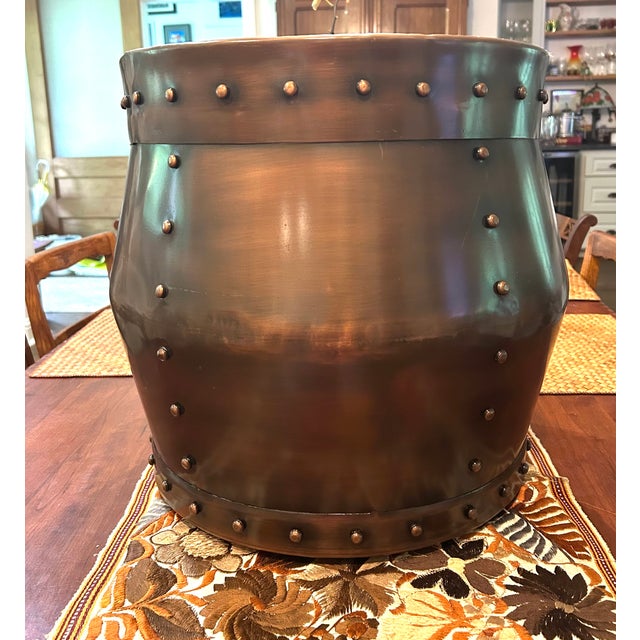 Versatile and attractive accent table that can be used indoors or out. Great color and detail