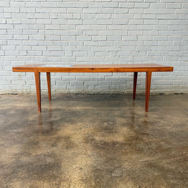 1950s 1950s Rosewood Coffee Table/Bench With Tile Inlay by Severin Hansen For Sale - Image 5 of 11