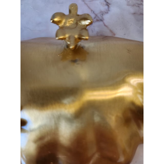 Sherle Wagner Shell W/ Turtle Feet Gilded Soap/Trinket Dish For Sale - Image 14 of 15