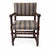 19c. English walnut wood bobbin turned armchair in custom upholstery.