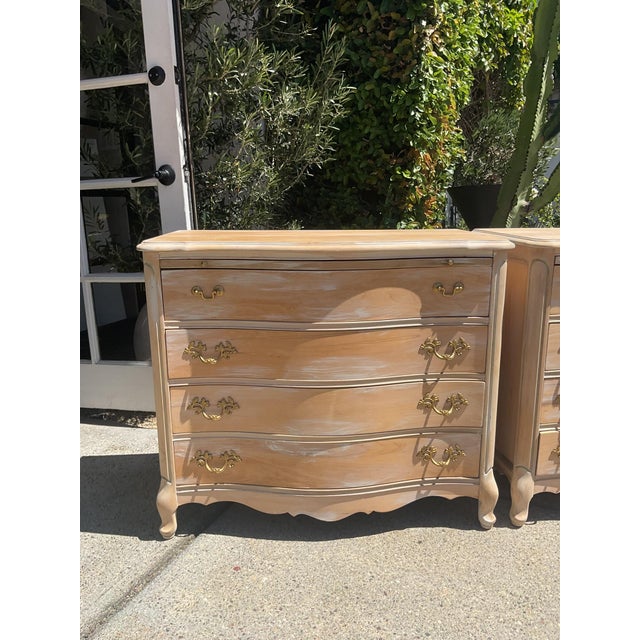 Vintage Solid Wood French 4-Drawer Chest For Sale - Image 10 of 11