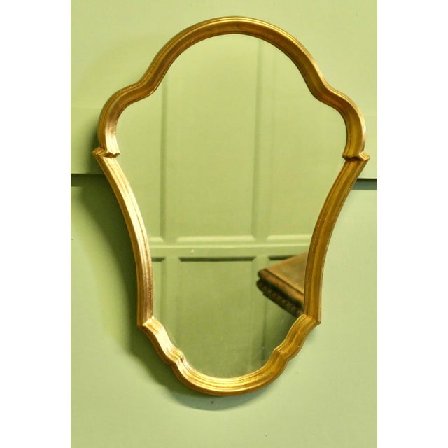 1970s French Gilt Console Mirror with Matching Shelf, 1970, Set of 2 For Sale - Image 5 of 8