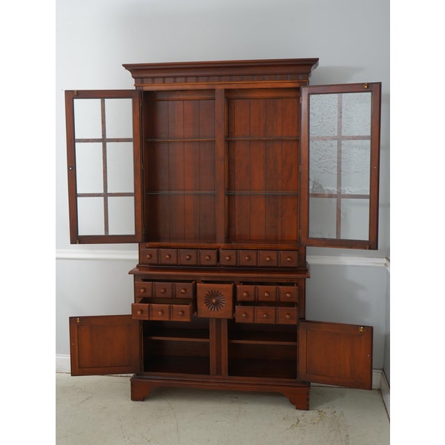 Traditional Lexington Country Cherry China Cabinet Hutch For Sale - Image 3 of 18