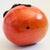 Orange Vintage Studio Pottery Peach Flower Frog For Sale - Image 8 of 11