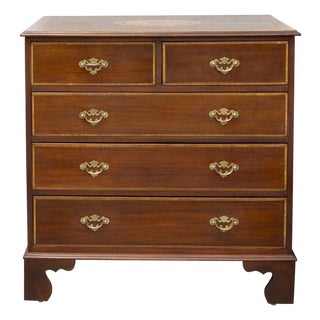 Late 19th Century Federal Style Inlaid Mahogany Chest of Drawers For Sale
