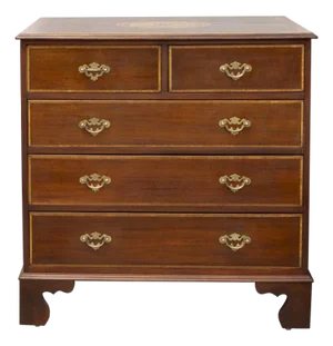 Late 19th Century Federal Style Inlaid Mahogany Chest of Drawers