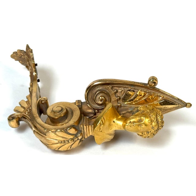 Pair Napoleon III Fire-Gilt Ormolu Curtain Tiebacks with Classical Female Busts For Sale - Image 15 of 18
