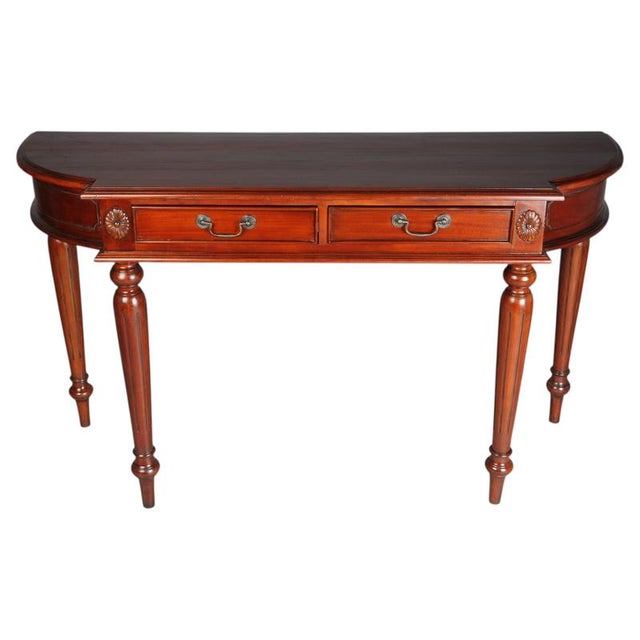 Classic English Console in Mahogany For Sale - Image 15 of 15