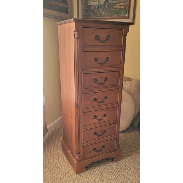 2000 - 2009 Fine Vintage Pine Chippendale Style Lingerie Chest For Sale - Image 5 of 16