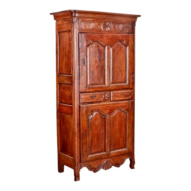Louis XV Walnut Bonnetiere or Cabinet, C. 1760 For Sale