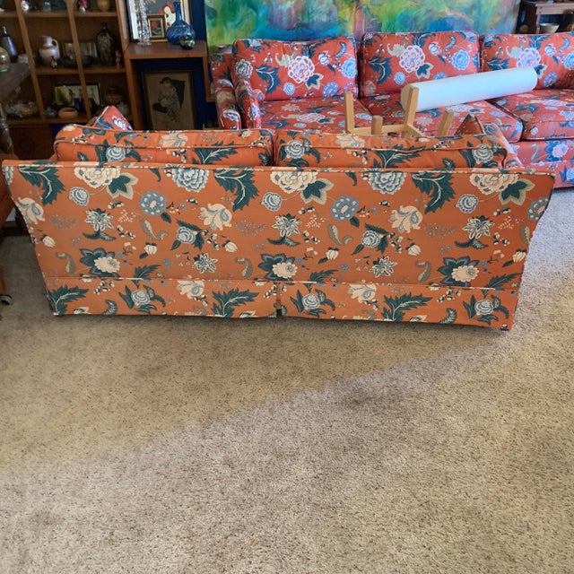 Textile 1970s Vintage Floral-Patterned Sofa and Loveseat For Sale - Image 7 of 8