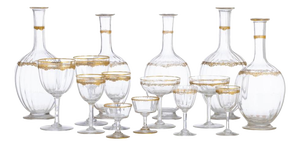 Glass and Crystal Glassware Service, Set of 57
