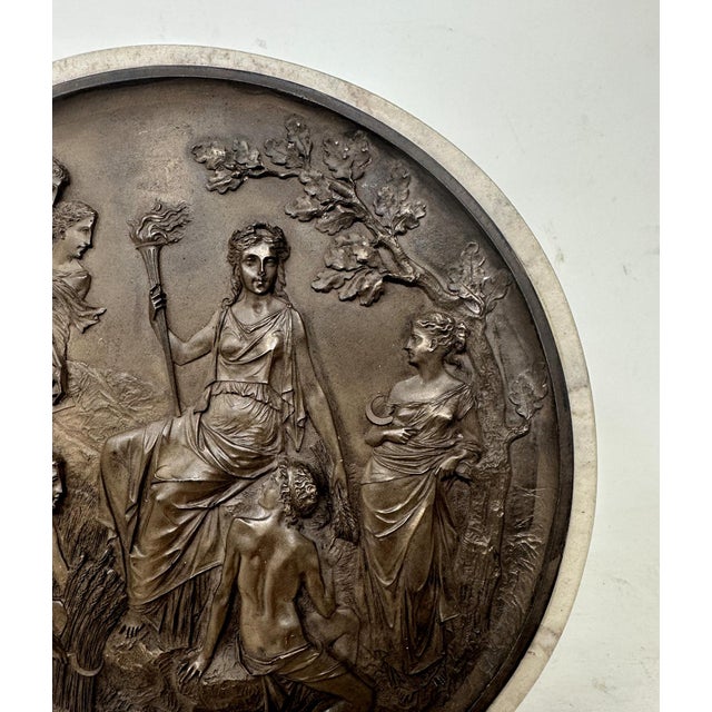 Antique Bronze Plaque Duke Dutchess Devonshire Demeter Godess Edward William Wyon For Sale - Image 16 of 18