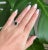 Contemporary Sapphire and Diamond Heart Ring, Size 6 For Sale - Image 3 of 4