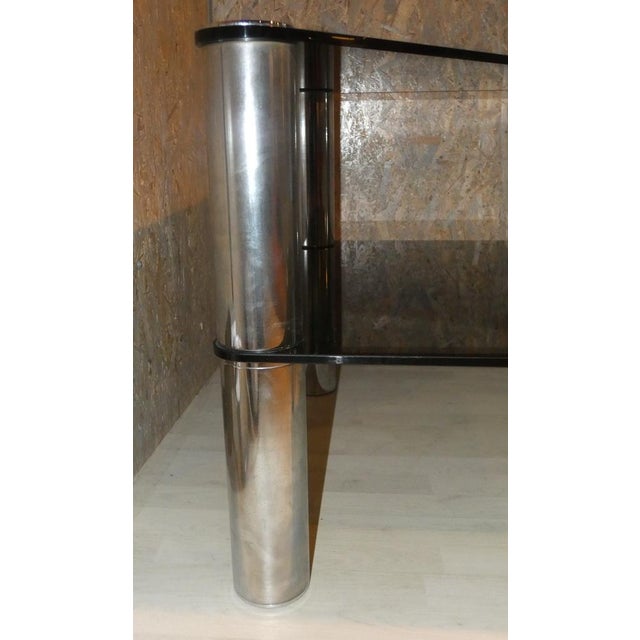 Italian Table in Crystal and Steel by Marco Zanuso for Zanotta, 1960s For Sale - Image 15 of 18