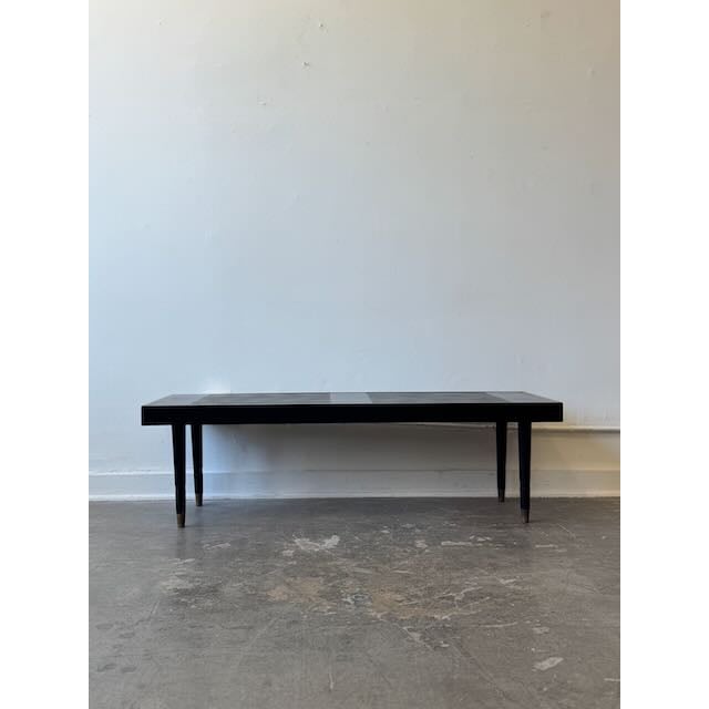 Vintage Black Slat Bench/Coffee Table For Sale - Image 9 of 10