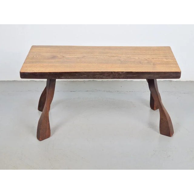 Wood Vintage Brutalist Tree Trunk Side Table in Oak, 1960s For Sale - Image 7 of 11