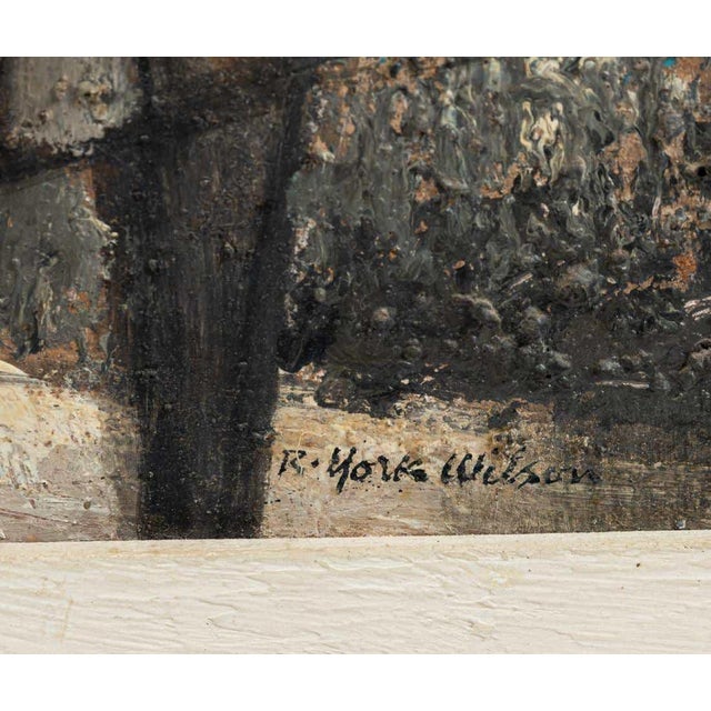 Vintage MidCentury Ronald York Wilson Figural Painting Oil on Board