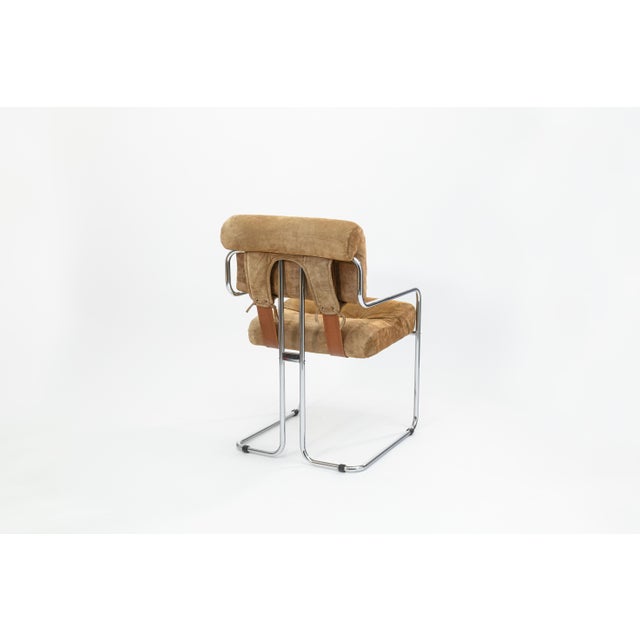 A set of 4 "Tucroma" chairs by Guido Faleschini for i4 Mariani. This set of stunning Italian design dining chairs are a...