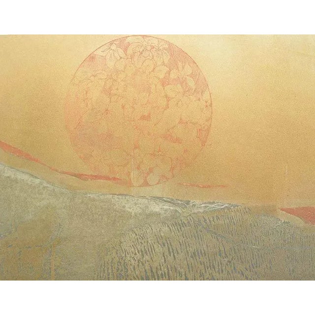 Printmaking Materials 1970s "Mountain Meadow" Minimalist Landscape Signed and Numbered Etching by Lin Carte Anderson For Sale - Image 7 of 7