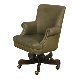 Hancock & Moore High Quality Leather Office Desk Chair For Sale