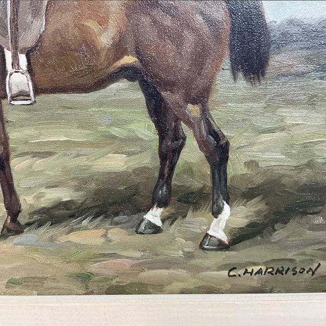 2000 - 2009 C. Harrison, Bay Horse, Mid-20th Century, Oil Painting on Board, Framed For Sale - Image 5 of 7
