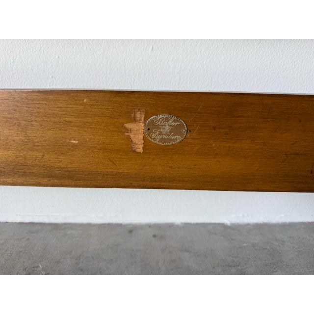 Brown 1960s Baker Hollywood Regency Walnut & Brass King Size Headboard For Sale - Image 8 of 11